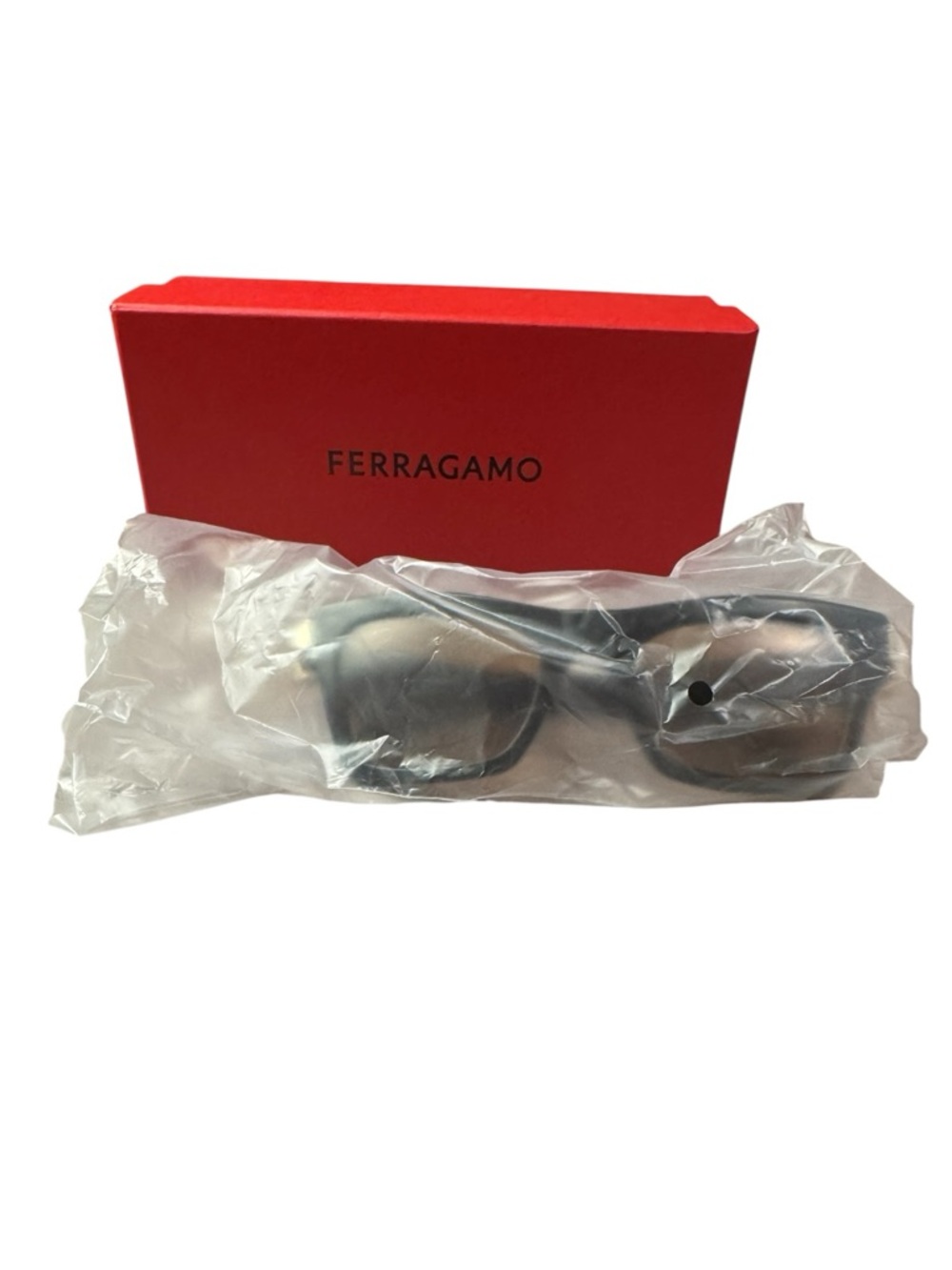 Salvatore Ferragamo SF2013S Black Gold Square Brown Lens 52 mm Sunglasses NIB - Picture 15 of 15
